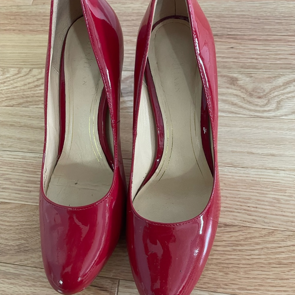 Cole Haan Red platform heels with air max sole sz8